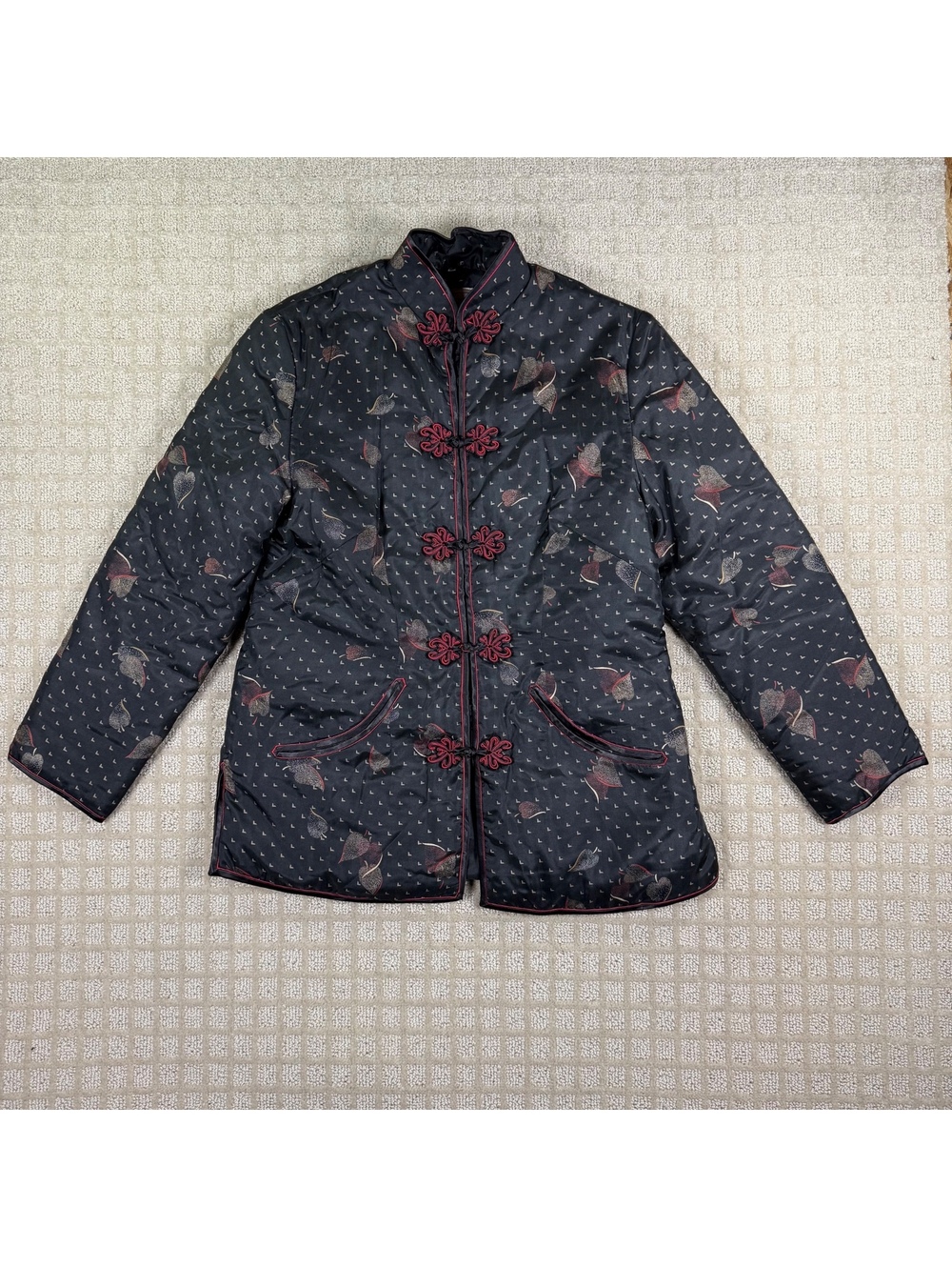 Peony Brand 1980s Silk Quilted Chinese jacket S